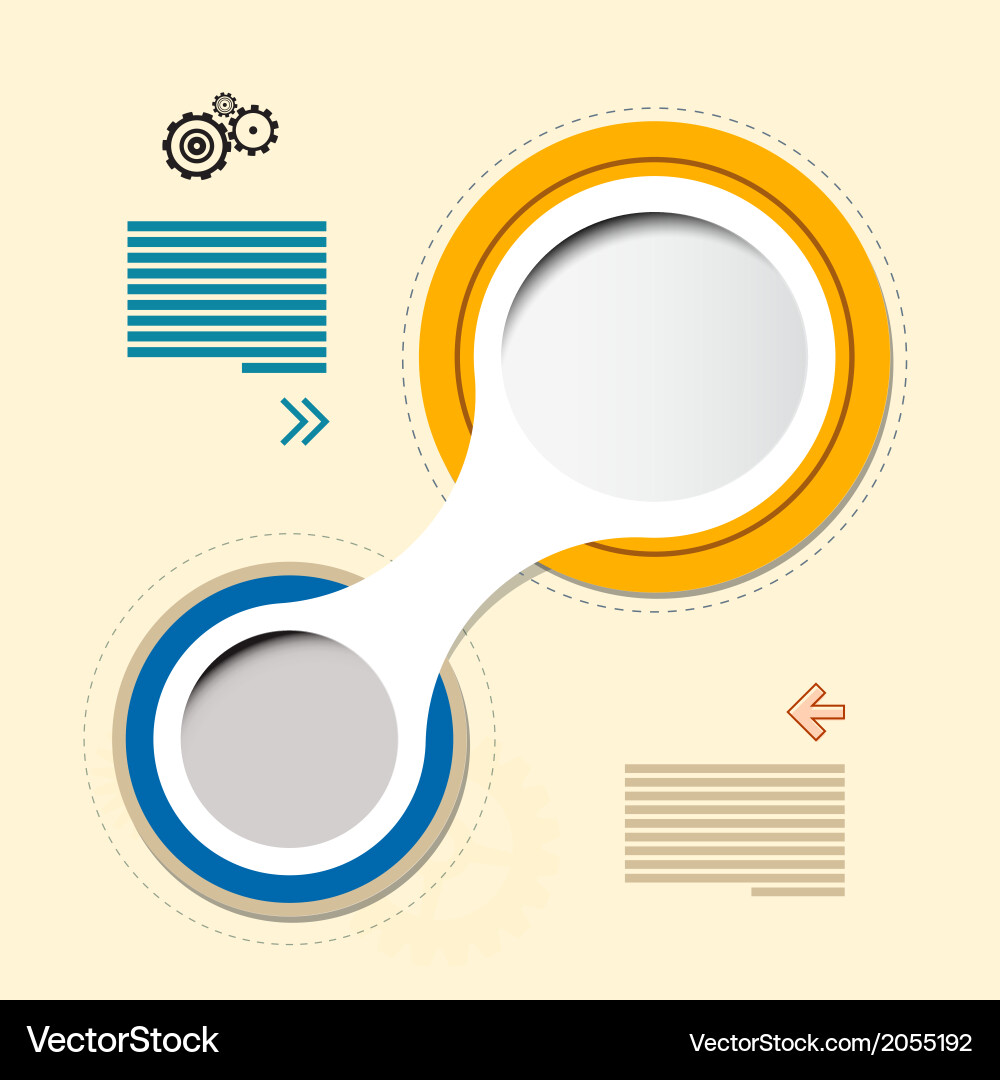 Progress steps for tutorial retro paper circle Vector Image
