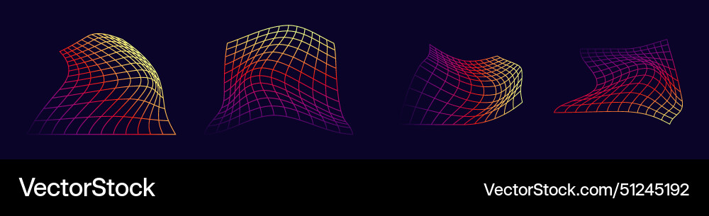 Retro 90s grid 3d elements and lines in dinamic Retro 90s grid 3d elements and lines in dinamic Vector Image
