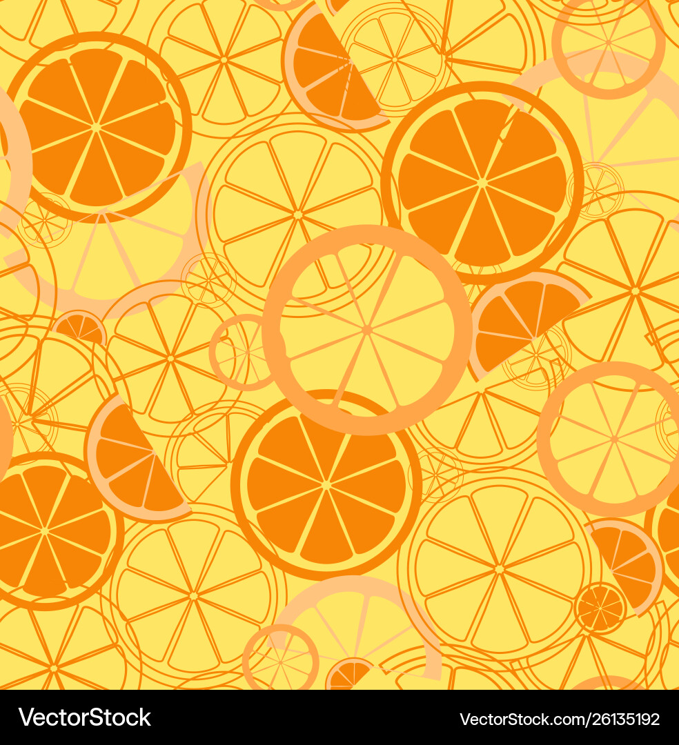 Seamless pattern with oranges slice Vector Image
