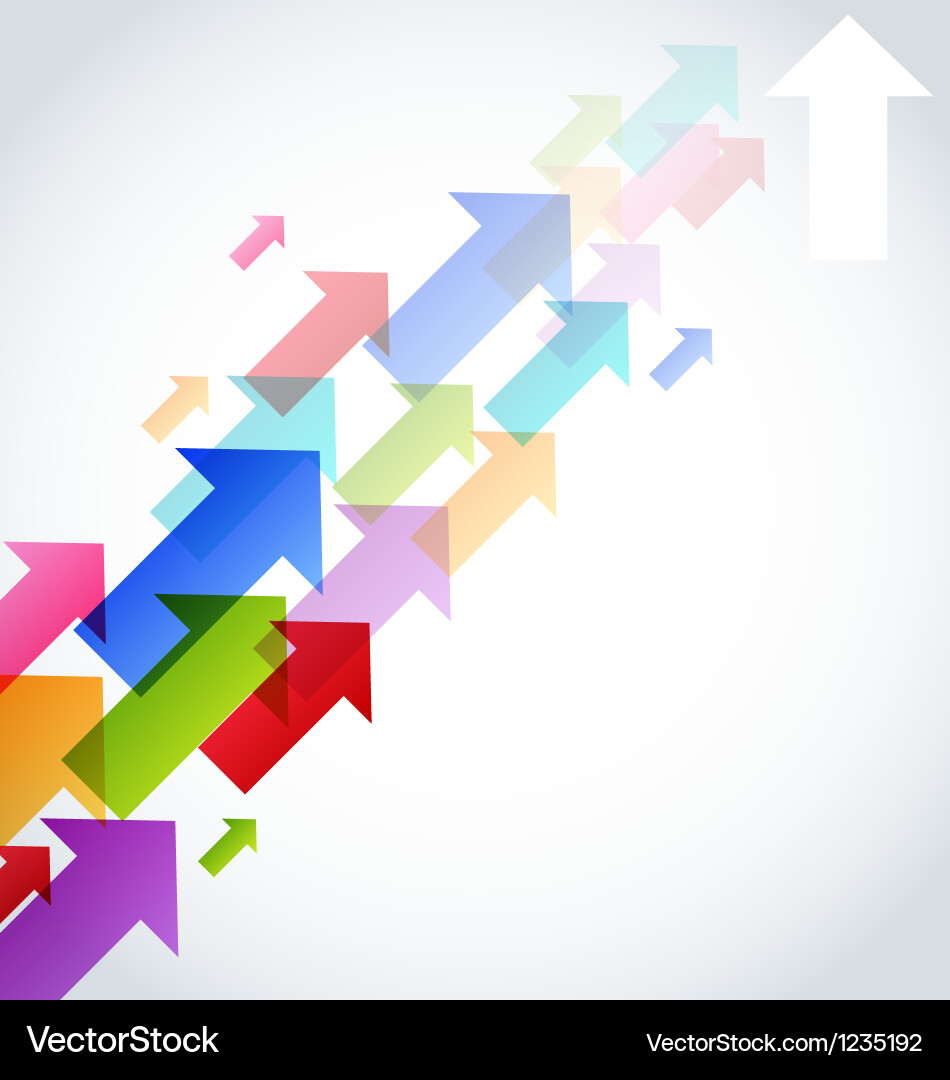 Set colorful arrow abstract background Vector Image