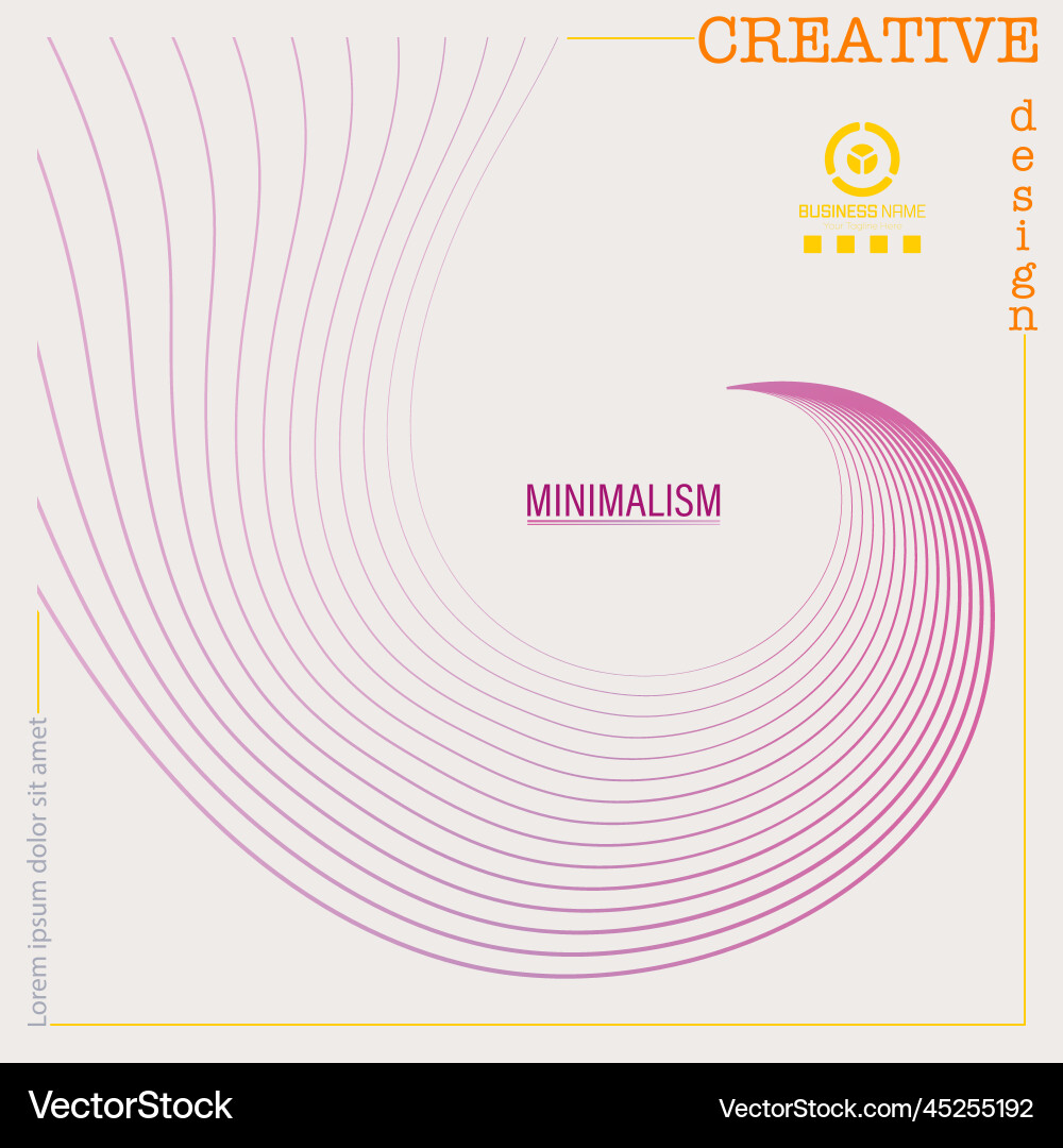 Symmetrical linear composition template Symmetrical linear composition template Vector Image