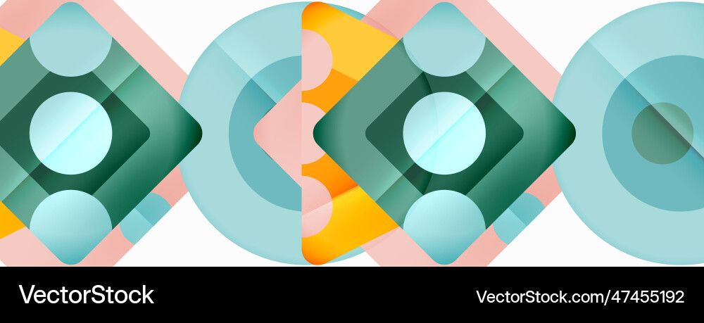 Triangles and circles abstract background Vector Image