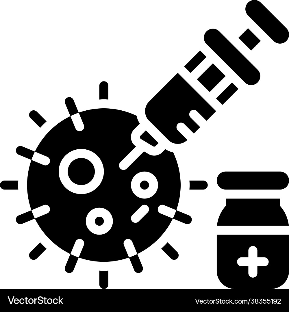 Vaccine injection icon development related vector image