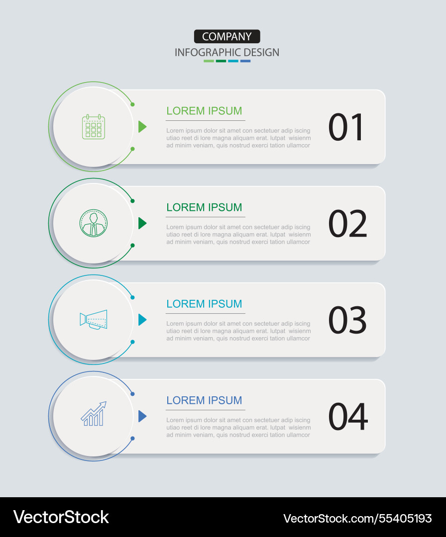 4 Daten Infografiken Rechteck Tab Layout Vorlage 4 Daten Infografiken Rechteck Tab Layout Vorlage vektorbild