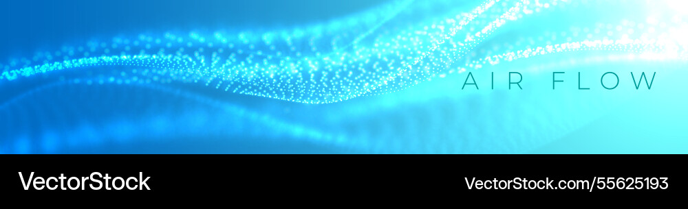 Air waves with depth of field particle stream Air waves with depth of field particle stream vector image