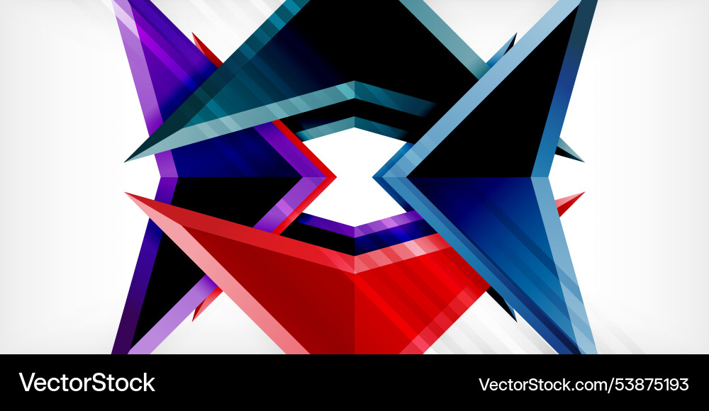 Arrows with 3d effect abstract background vector image