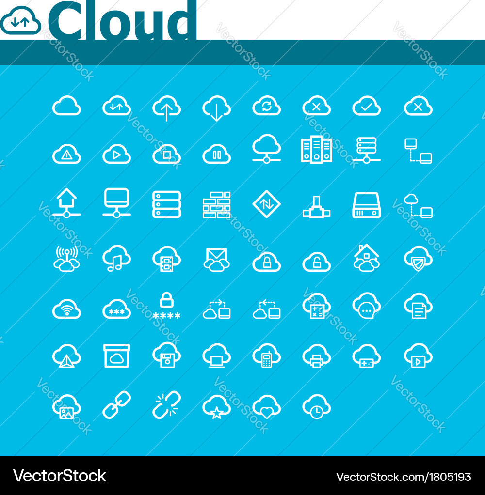 Cloud Computing Icons vector image
