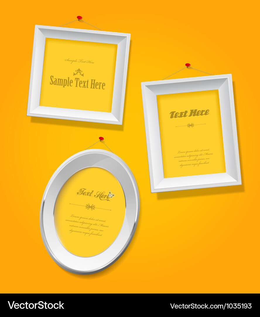 Collection of Empty Picture Frames Vector Image