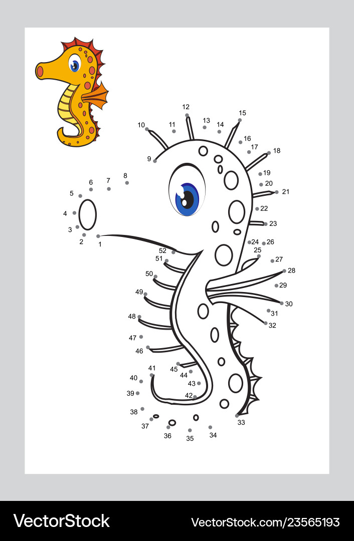 Connect the dots game and coloring pages learning Connect the dots game and coloring pages learning vector image