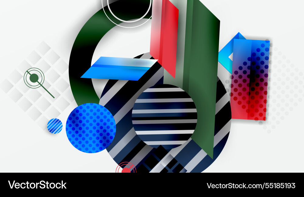 Dynamic complex geometric abstract background vector image