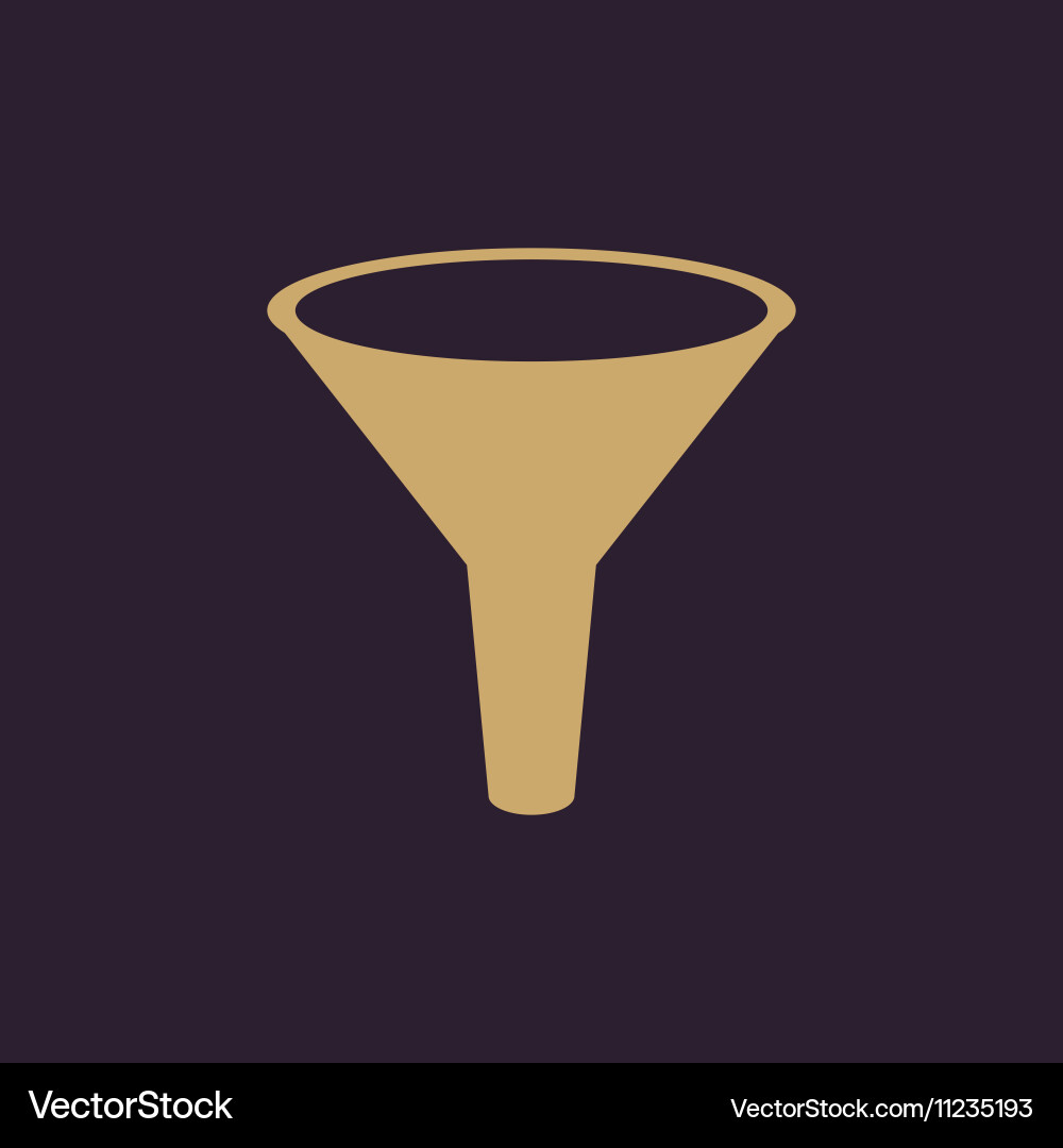 Funnel icon filtered and filter laboratory Vector Image
