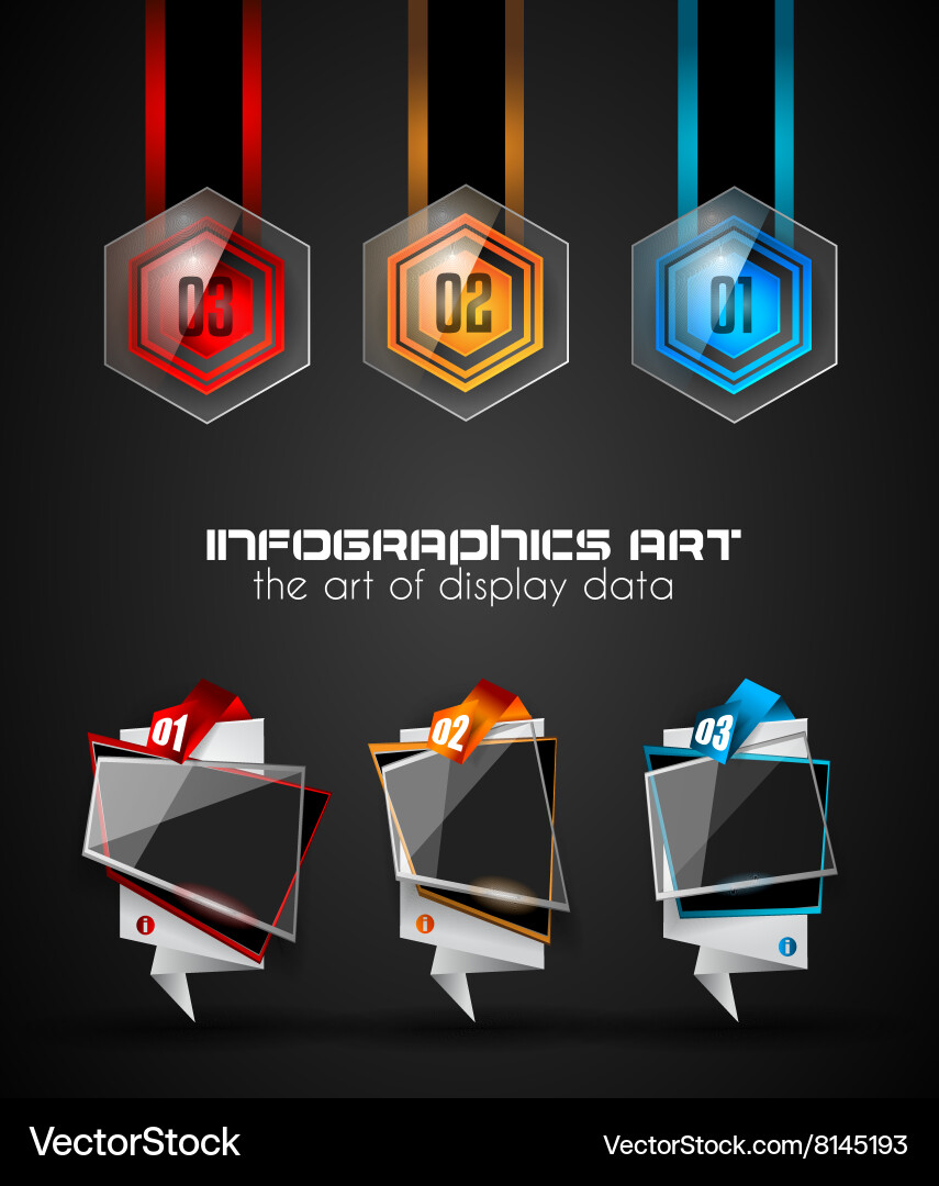 Infographics complex layout with option buttons vector image