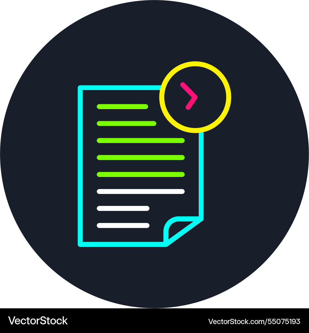 Pending line multi color icon Vector Image