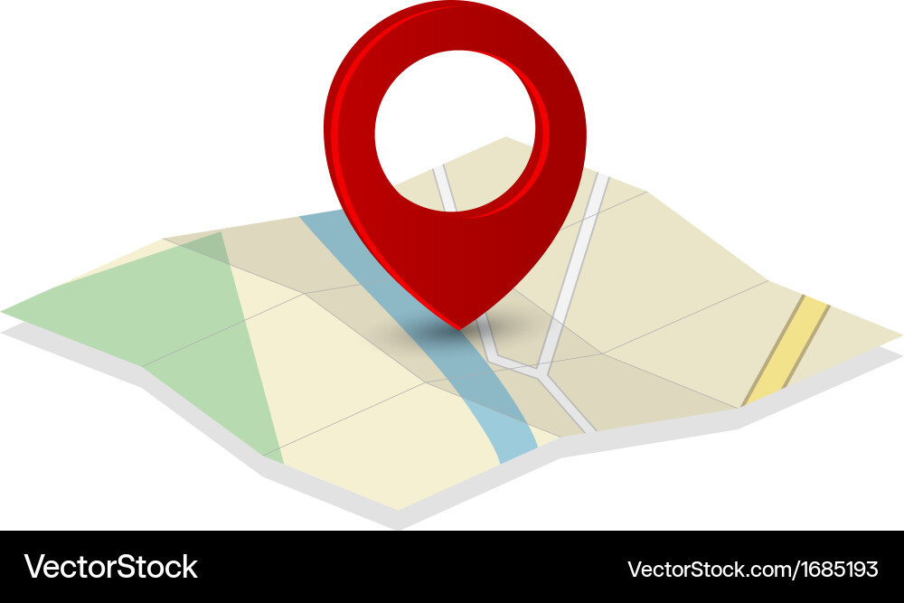 Pin Pointer Map Icon vector image