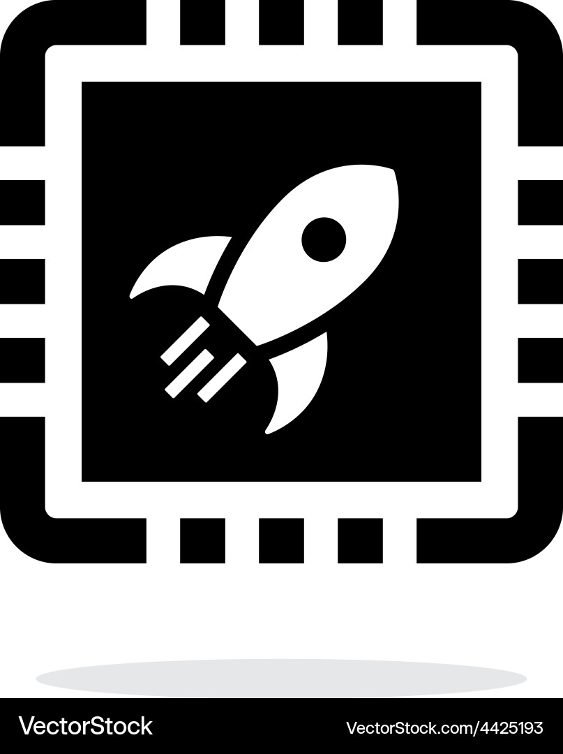 Power cpu simple icon on white background Vector Image