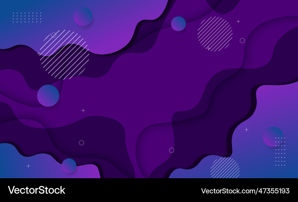 Purple gradient fluid with shadows vector image