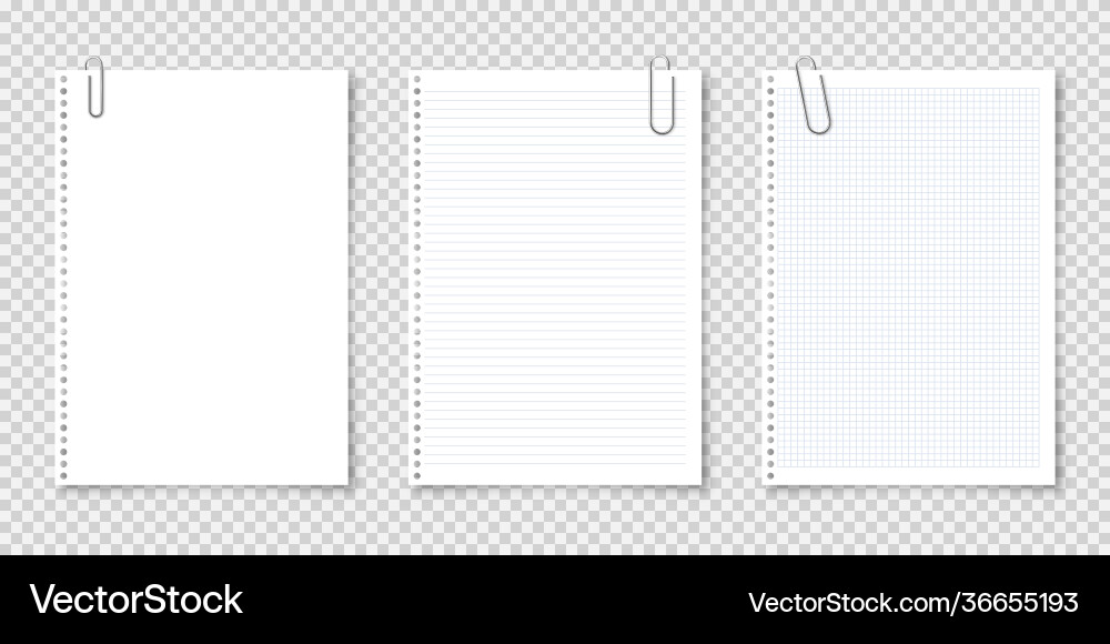 Realistic blank paper sheets in a4 format Realistic blank paper sheets in a4 format vector image