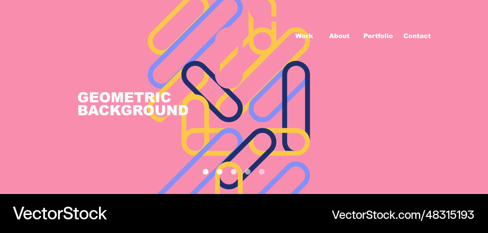 Trendy color overlapping lines abstract background Vector Image