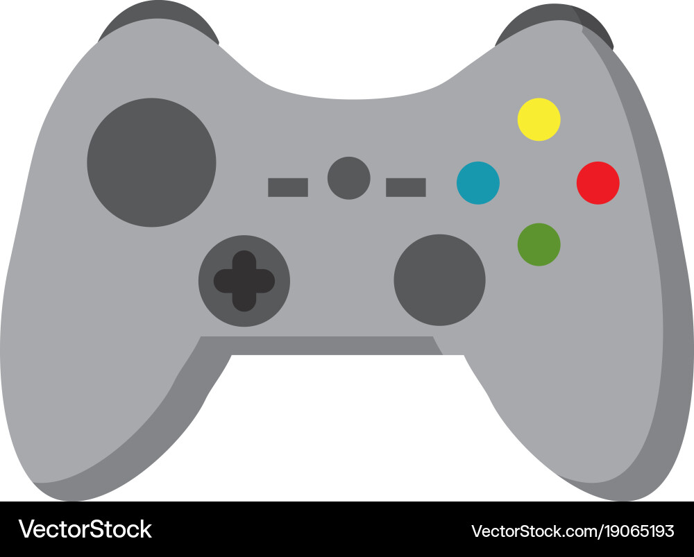 Video game console joystick control buttons vector image