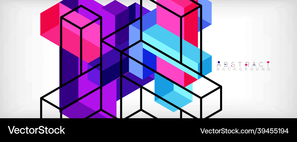 Abstract background 3d cubes cubic elements Abstract background 3d cubes cubic elements vector image