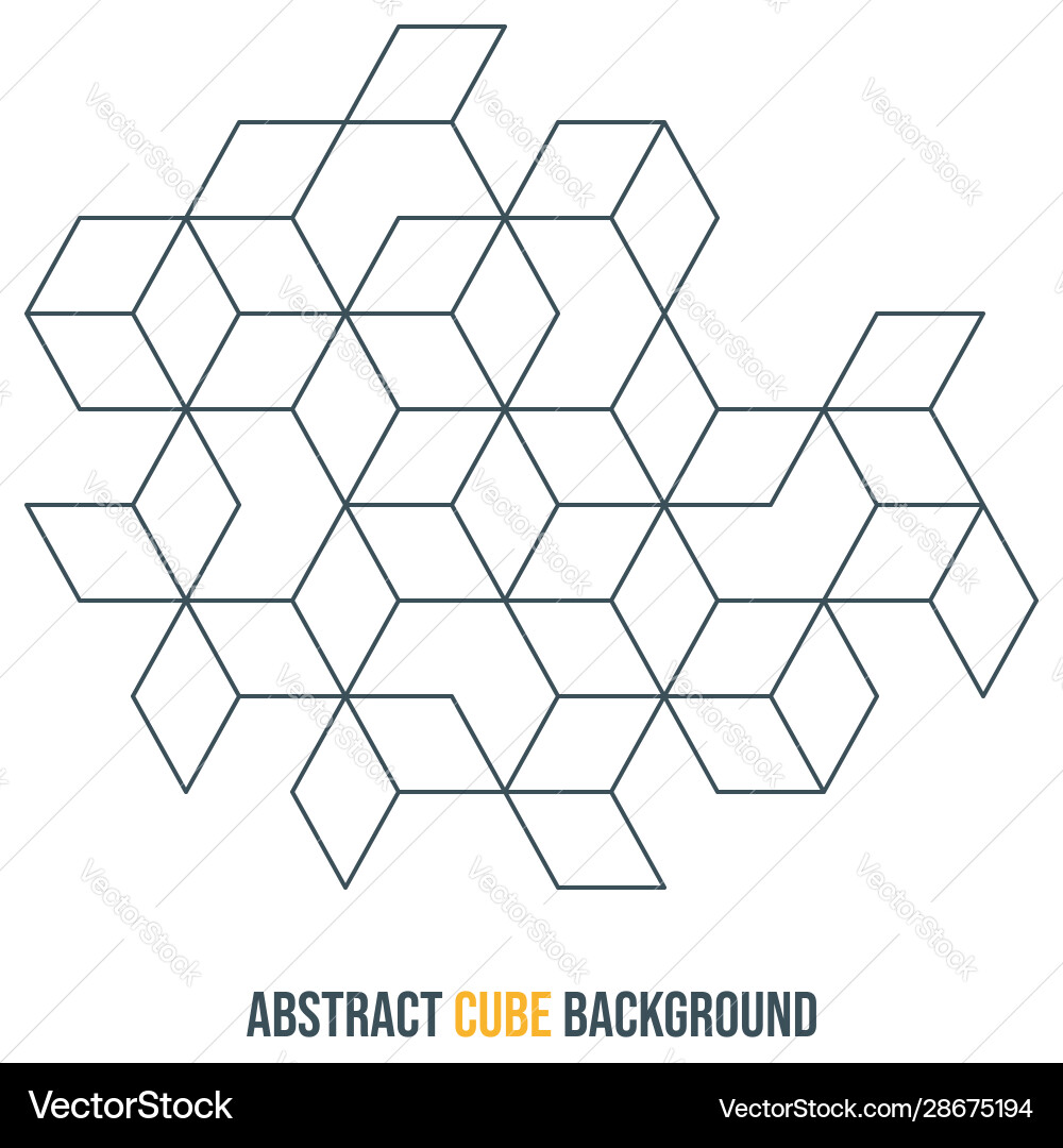 Abstract cube background vector image