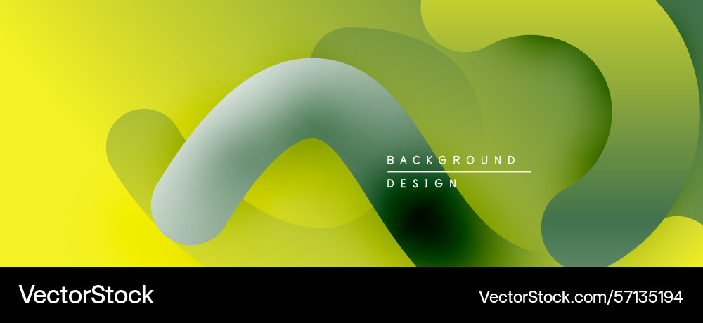 Abstract fluid shapes overlap creating vibrant Vector Image