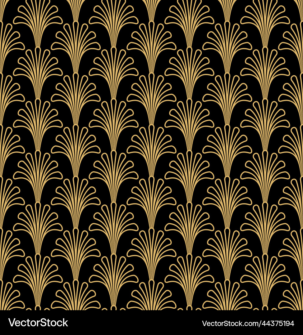 Art deco gatsby outline pattern background Vector Image