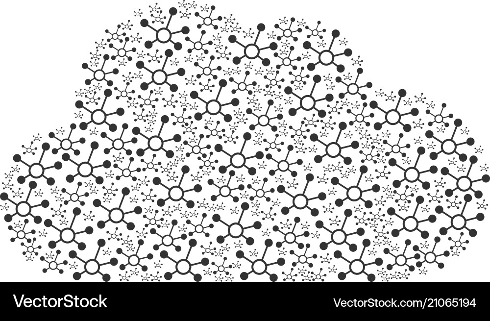 Cloud Network Connection Icons Vector Image