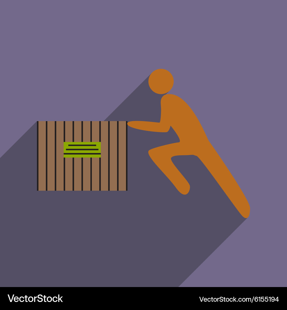 Flat with shadow icon and mobile application Vector Image