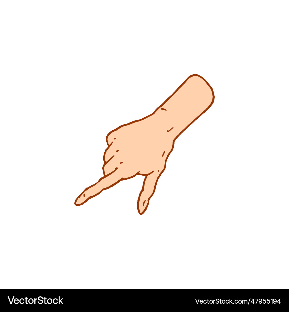 Gestures arms stop palm thumbs up finger vector image