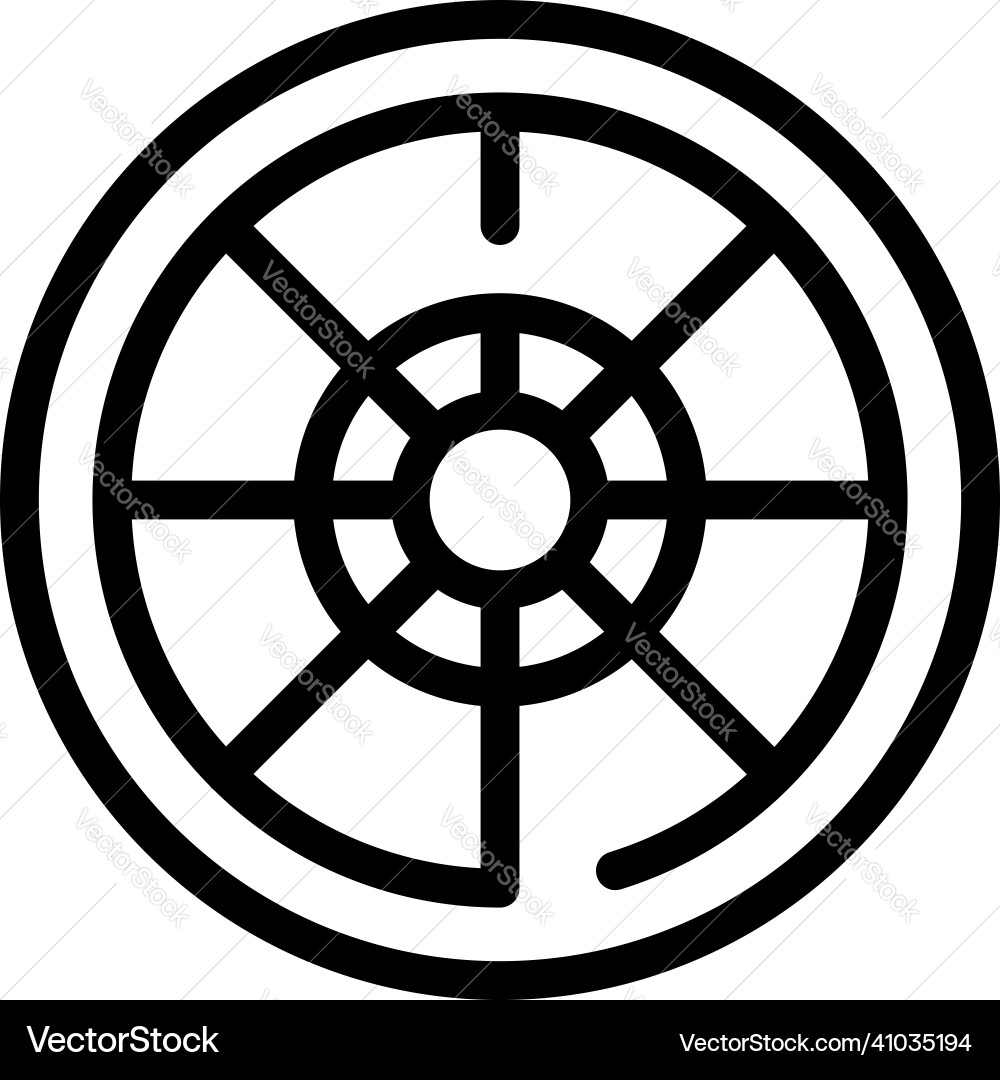 Ink circle icon outline toner copier Ink circle icon outline toner copier vector image