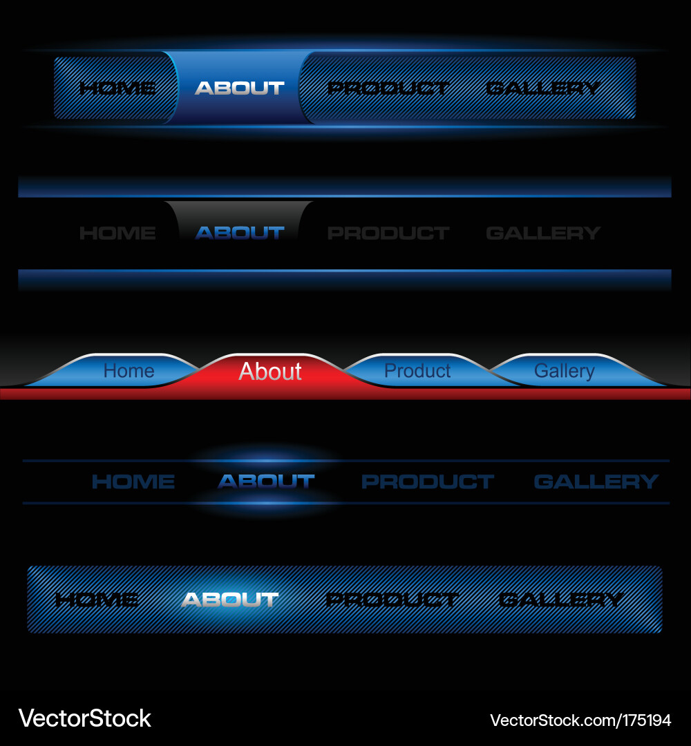 Modern Button Set vector image