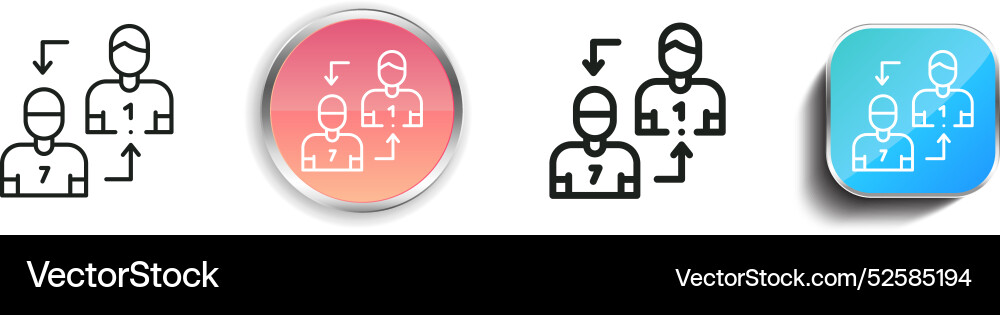Ändern Sie Icon dünne lineare regelmäßige und Schaltfläche Stil Ändern Sie Icon dünne lineare regelmäßige und Schaltfläche Stil vektorbild