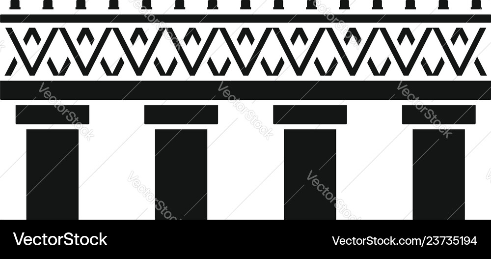 Old railroad bridge icon simple style Vector Image