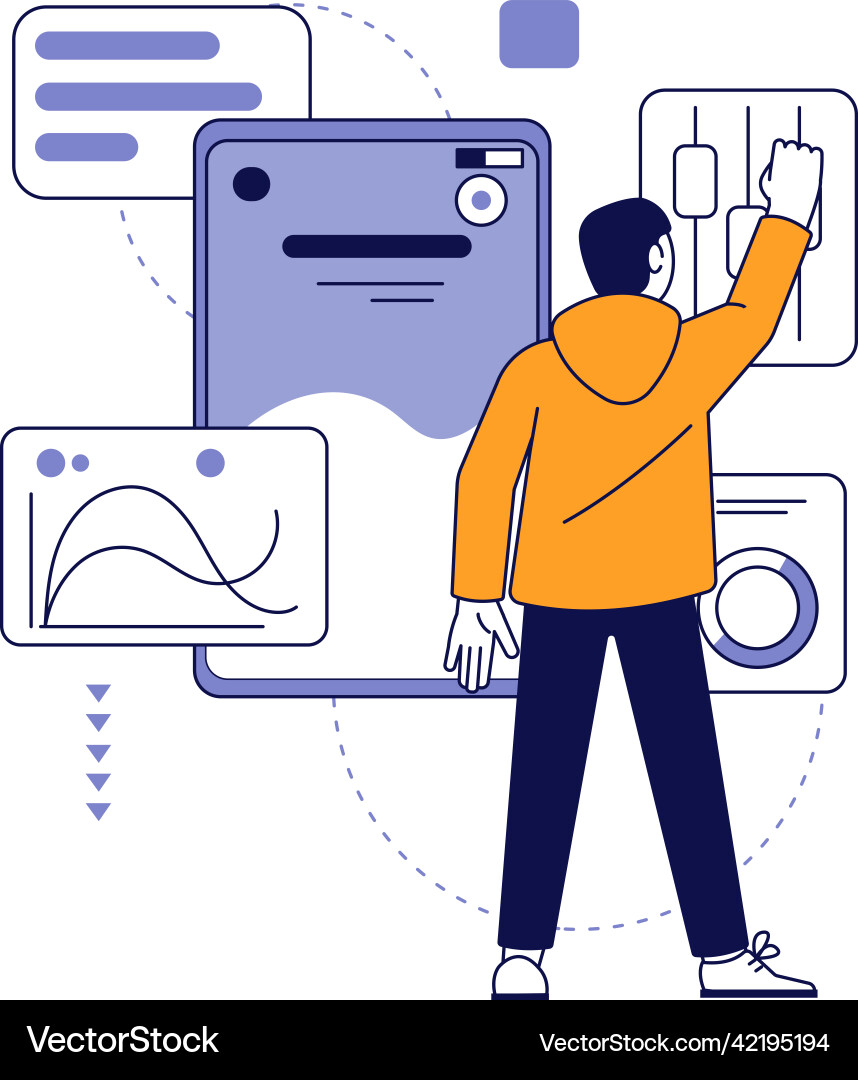 Programmer Einstellung Software Web App Entwicklung Programmer Einstellung Software Web App Entwicklung vektorbild