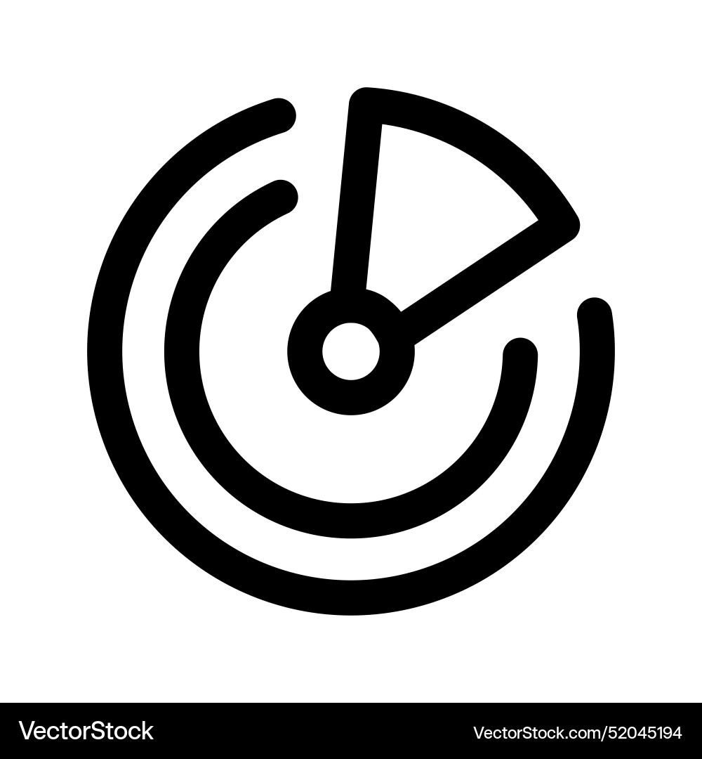 Radar detection icon design in filled and Vector Image
