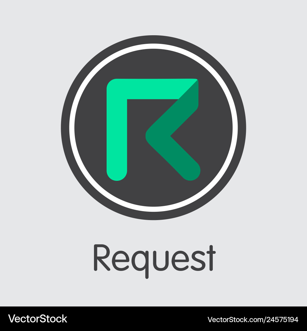 Req - request the logo of crypto currency – Royalty-Free Vector |  VectorStock