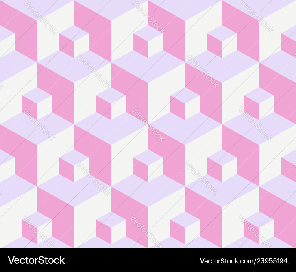 Seamless pattern 3d cube Vector Image