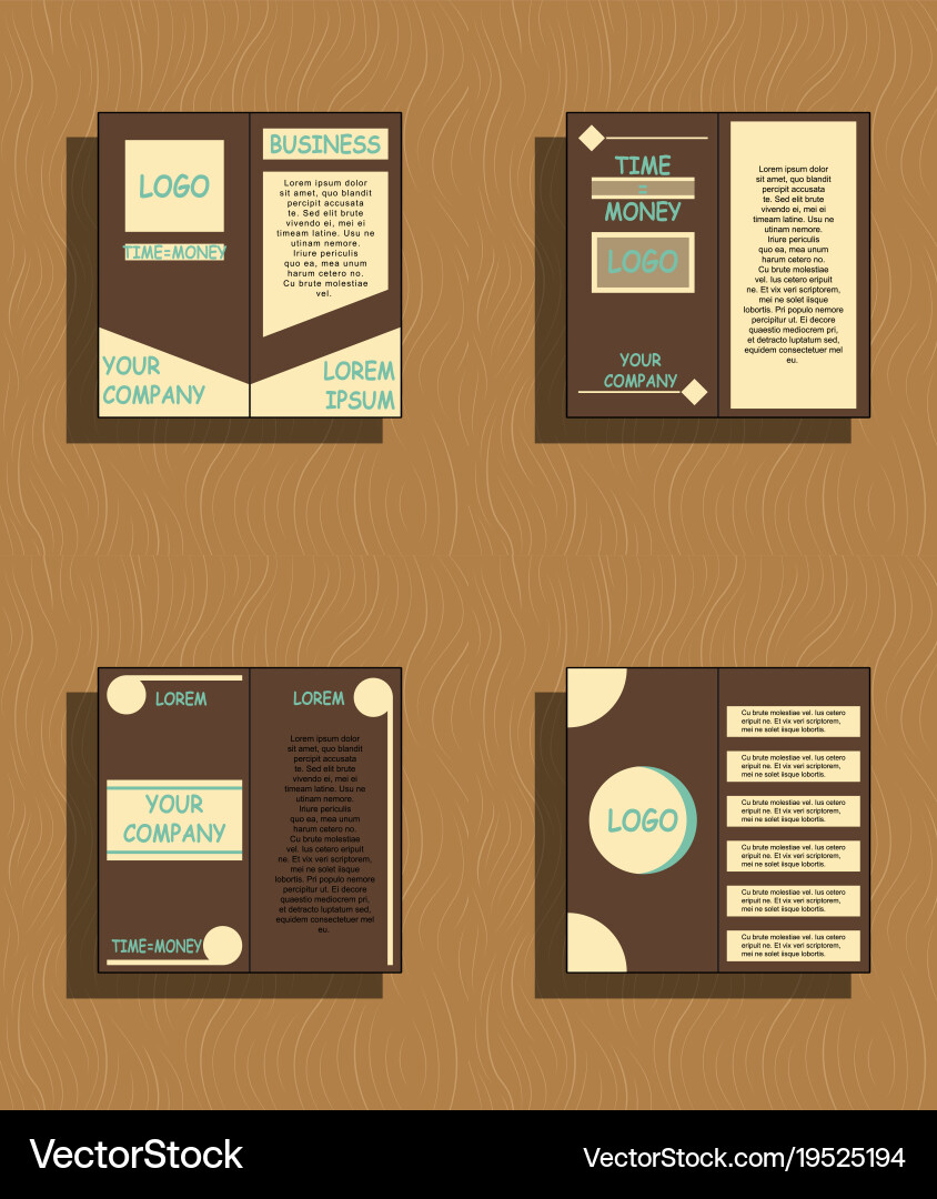 Set of layout background for art template Vector Image