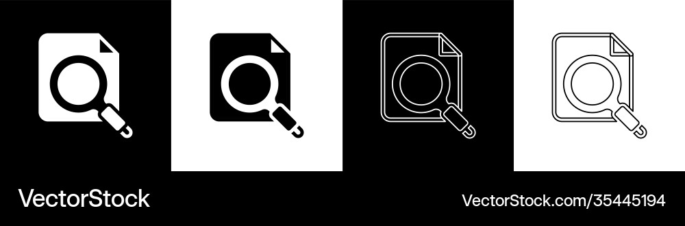 Set search concept with folder icon isolated Set search concept with folder icon isolated Vector Image