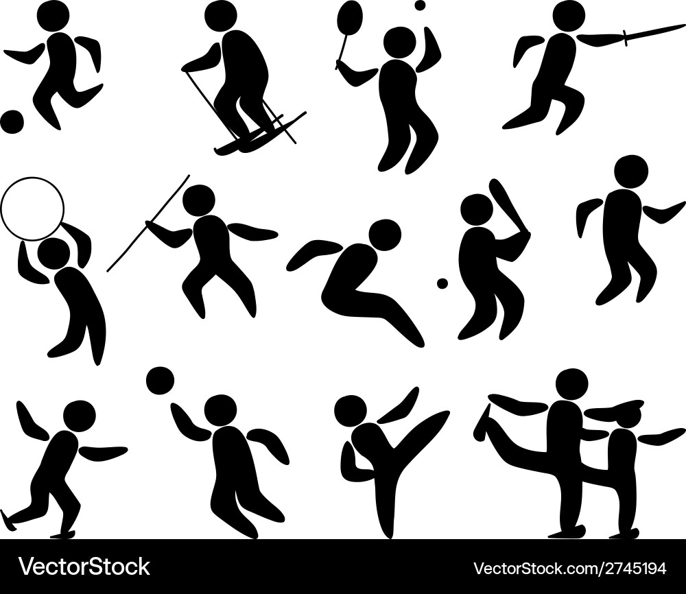 Sport Silhouettes - Human Action Vector Image