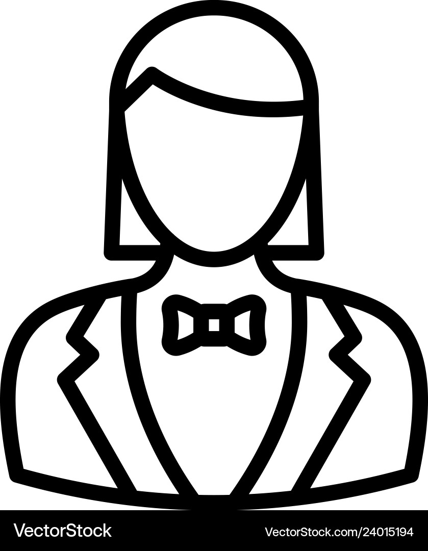 Waitress icon which can easily modify or e Vector Image