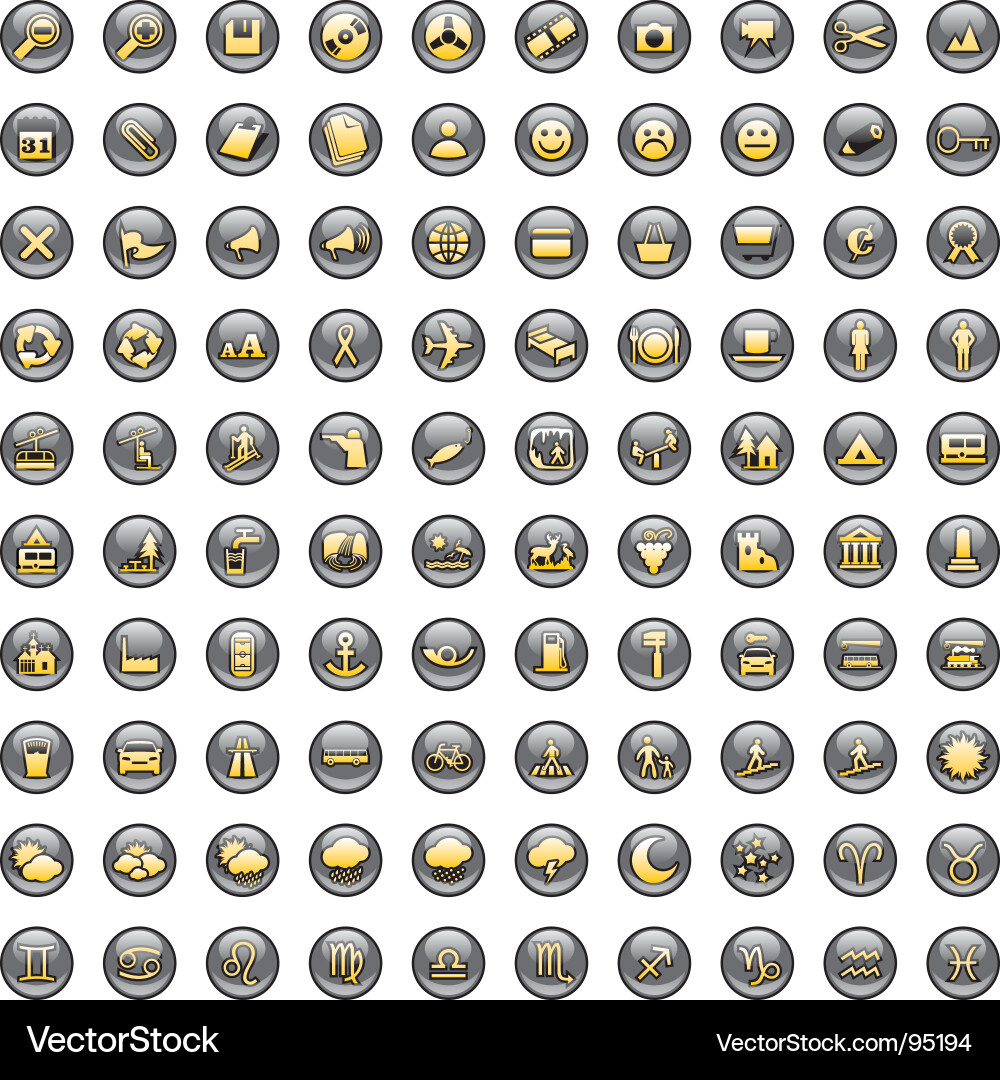 Web icon set vector image