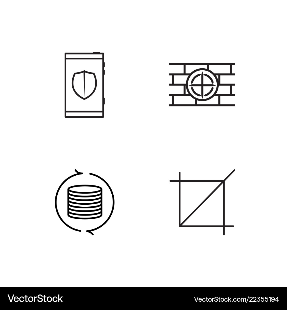 Web simple outlined icons set Web simple outlined icons set Vector Image
