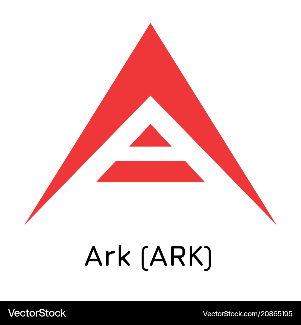 Ark crypto coin icon o Ark crypto coin icon o vector image