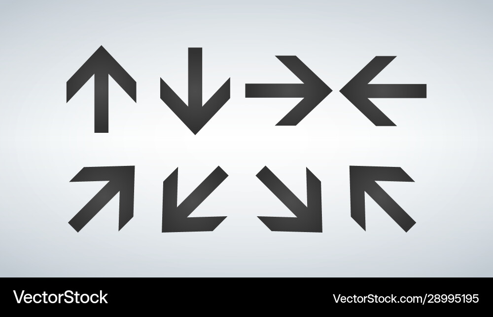 Arrows collection set different direction Arrows collection set different direction Vector Image