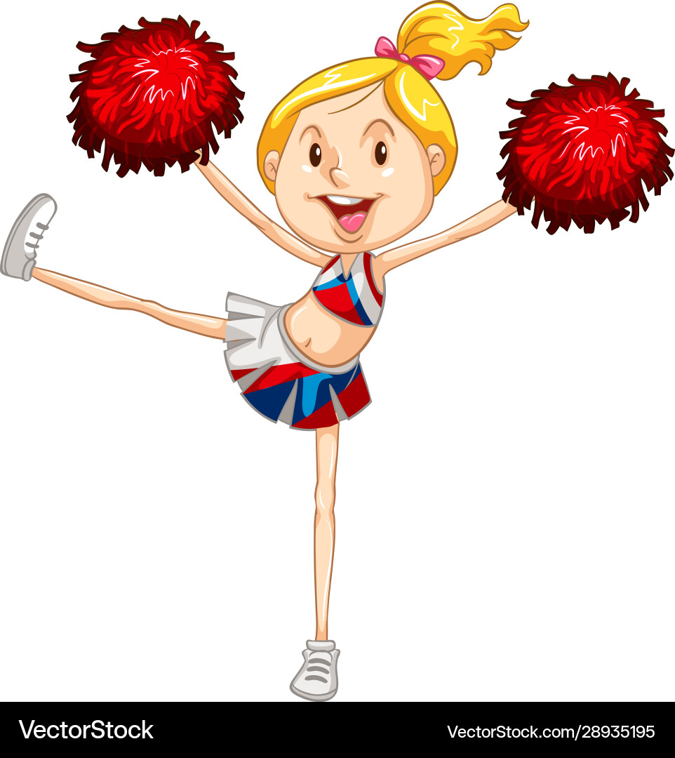 Athlete doing cheerleading on white background – Lizenzfreie Vektorgrafik |  VectorStock, image size:962x1080
