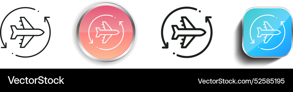 Change icon thin linear regular and button style Change icon thin linear regular and button style vector image