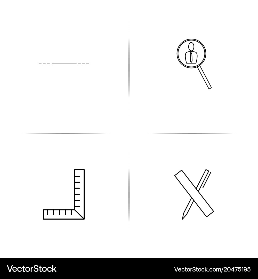 Creative process and design simple linear icons Vector Image