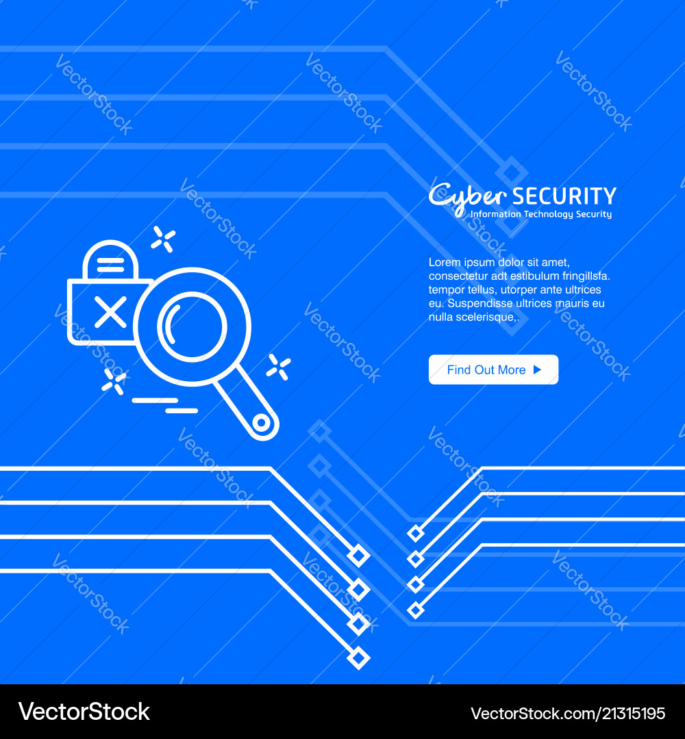 Cyber security design with unique style Vector Image